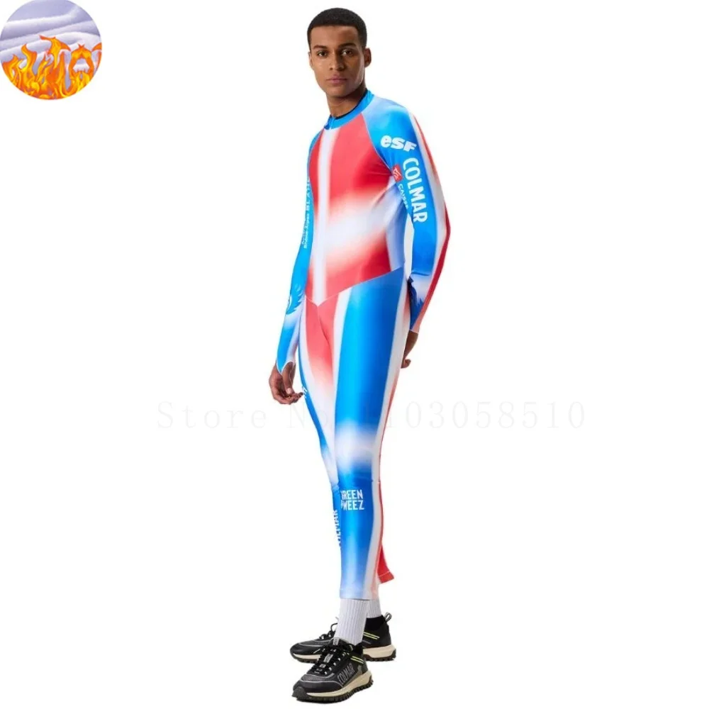 Performance Team MEN Train Race Suit Winter Flange Jumpsuits One Piece Ski Suits Snowboard Jumpsuit Sport Non-Padded 2026