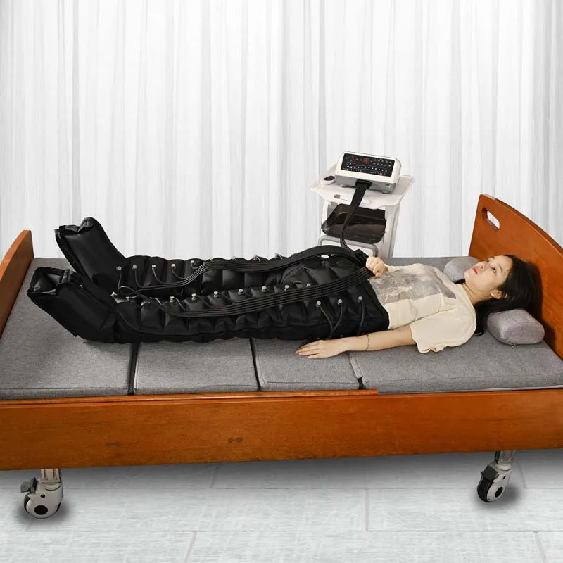 Professional 12 Chamber Air Compression Therapy System Sequential Leg Massager for Sports Recovery and Lymphatic Drainage