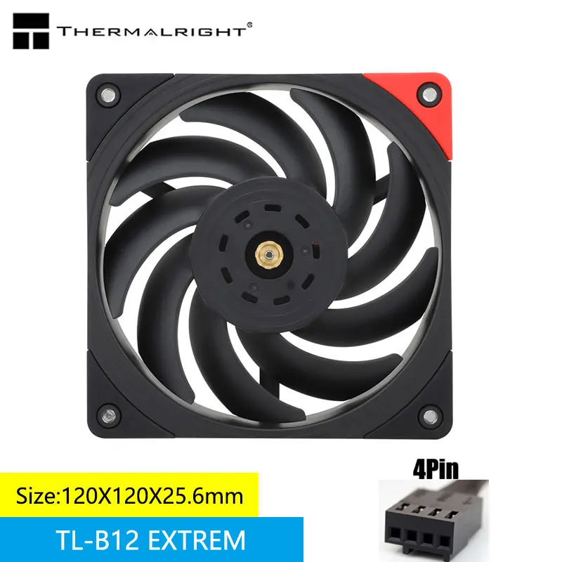 Thermalright TL-B12 12CM Case Cooling Fan 4Pin PWM Suitable for High Performance Air Cooling/Water Cooling Radiator