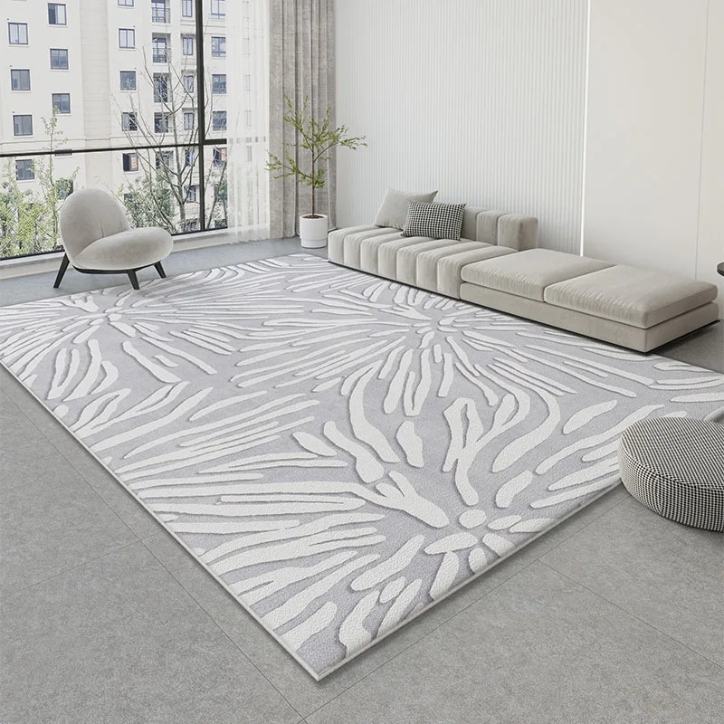 Modern Style Carpets for Living Room Thick Lounge Rug Fluffy Soft Study Anti-slip Mat Light Luxury Bedroom Decor Striped Carpet