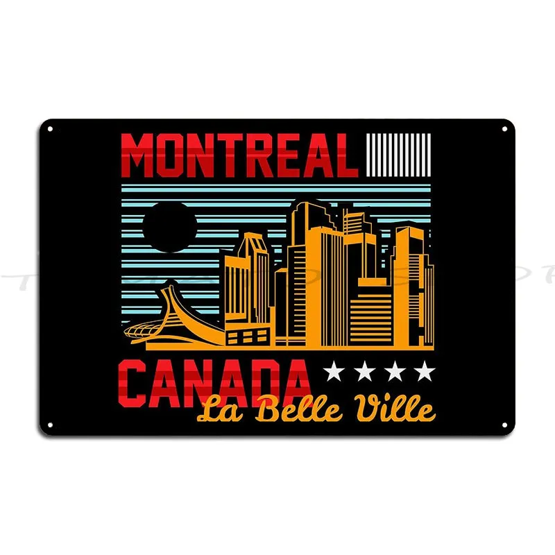 Montreal  Vintage Travel  Tourism Metal Plaque Poster Bar Wall Mural Party Customize Print  Tin Sign Poster