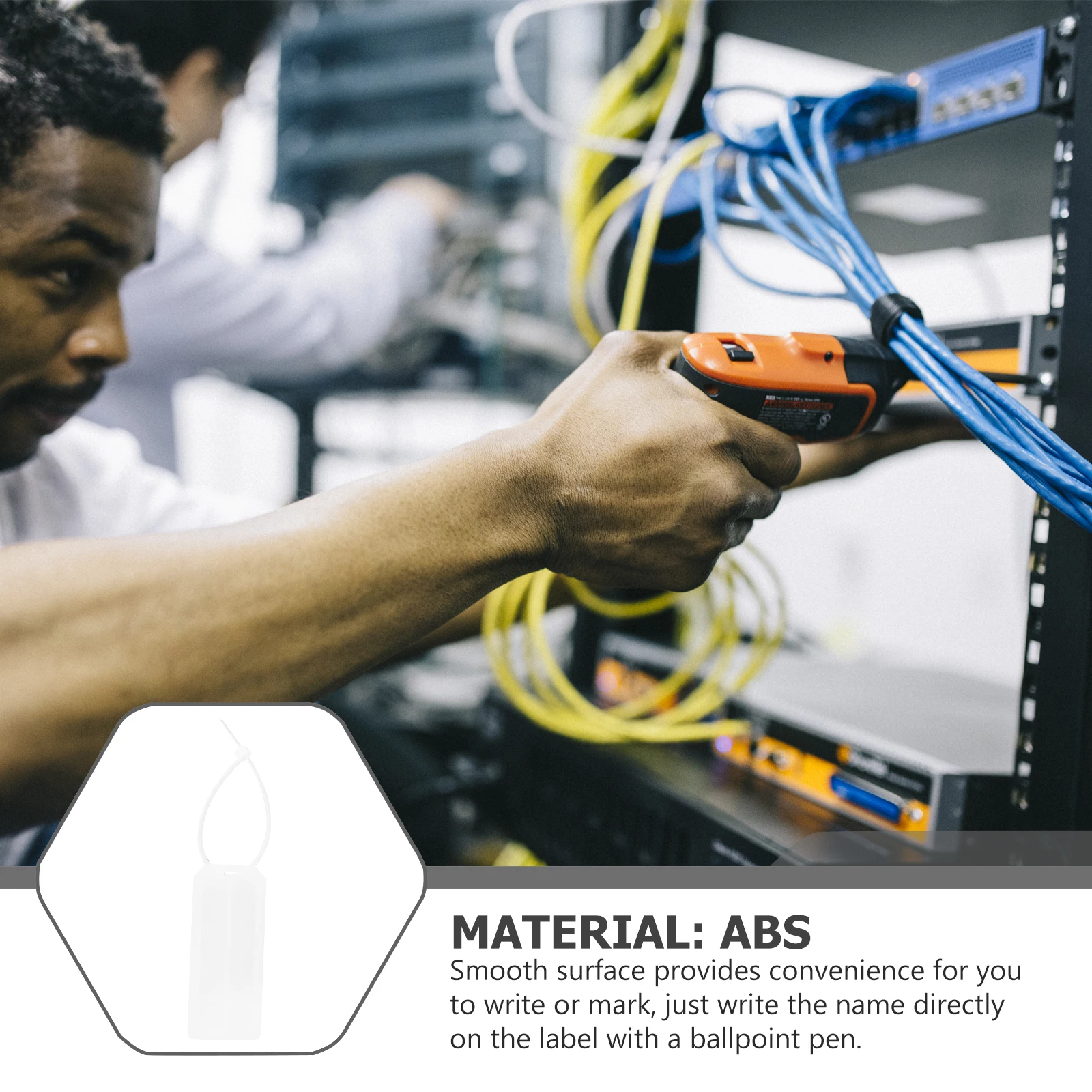 

50pcs Cable Tags Cord Management Cable Label Writable Reusable Wire Organizer Tags Multicolor Identification For Usb