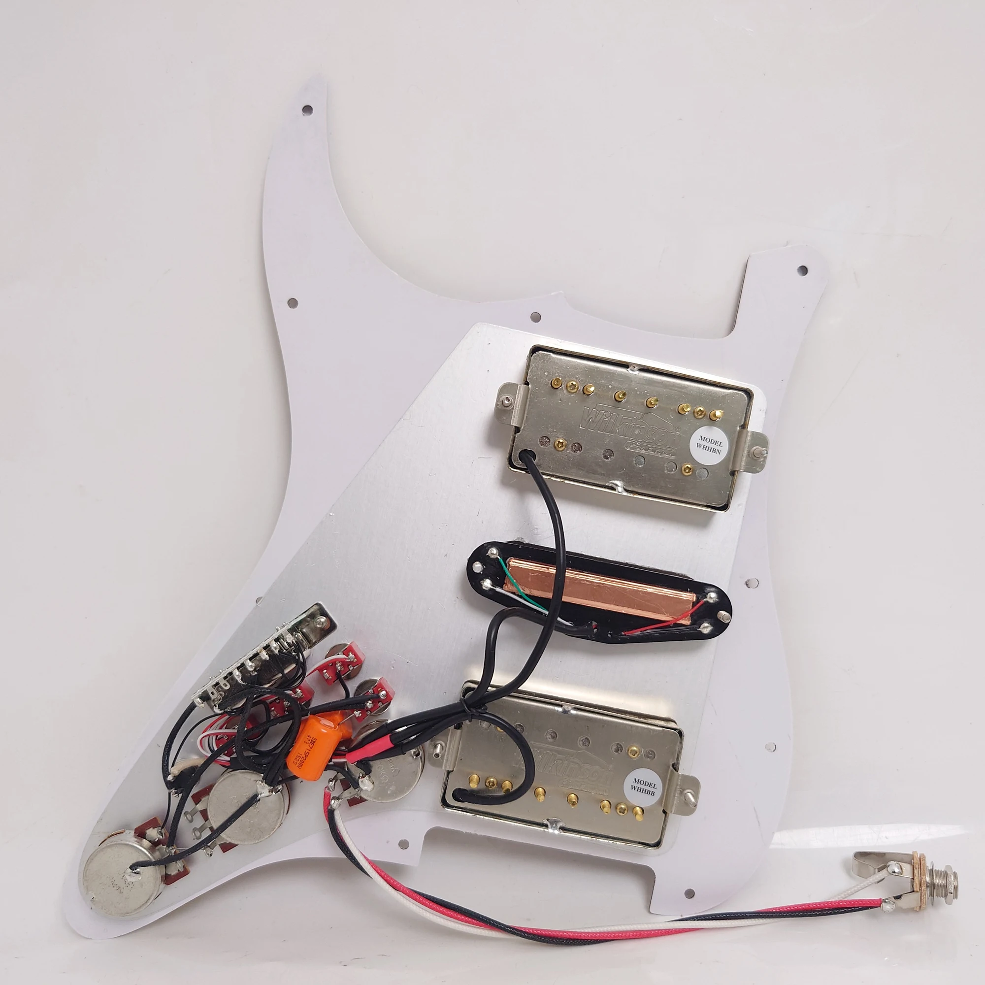 Guitar Prewired Loaded Pickguard with Coil Splitting HSH Alnico 5 Humbucker Pickups Set for ST Electric Guitar