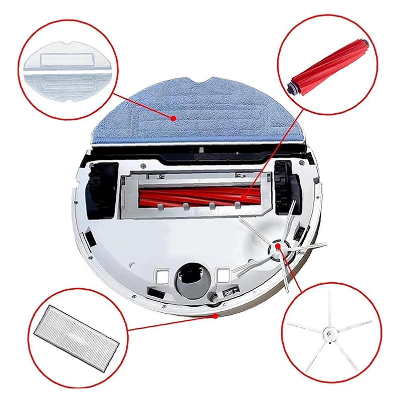 Набор аксессуаров для уборочной машины, 14 шт., запасные части, совместимые с роботом Rock T7S, T7plus, S7