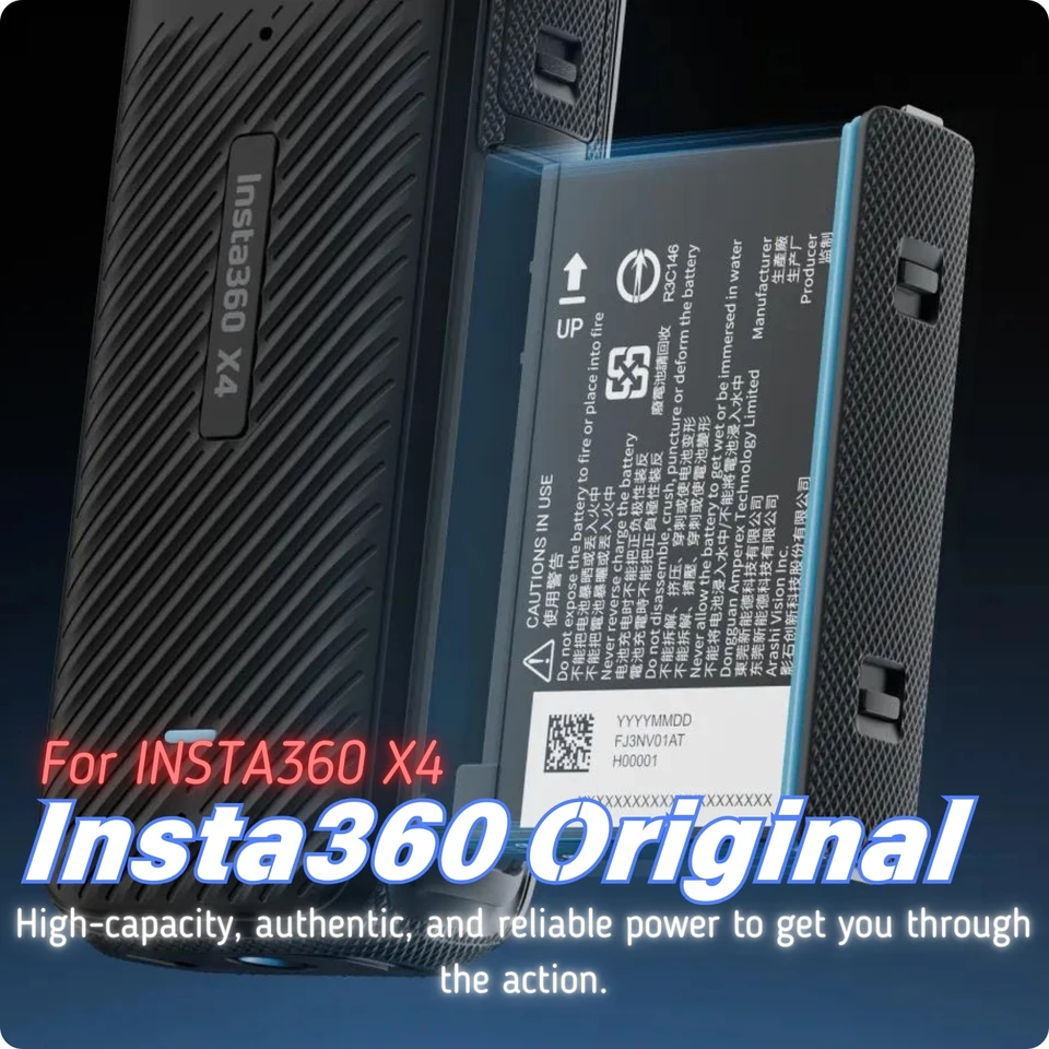 Insta360 X4 Fast Charge Hub Charging Case Battery Charger 2290 mAh Pack For Insta 360 X4 Original Power Accessories