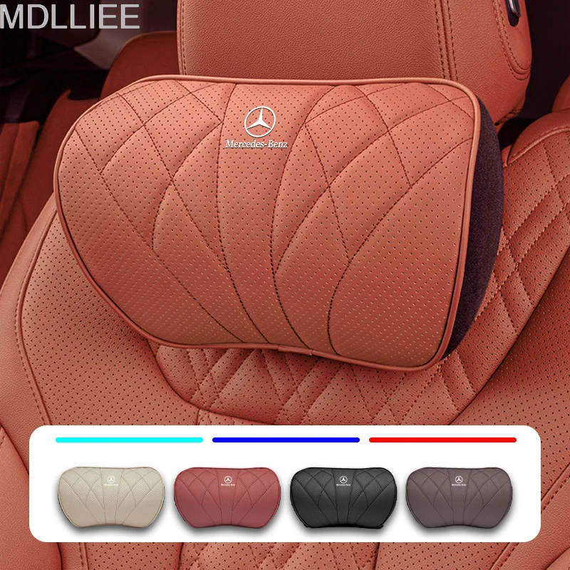 

Car Head Pillow Neck Support Auto Seat Covers Headrest For Mercedes Benz AMG W206 W204 W205 W212 W213 W221 W222 W223 W251 W464