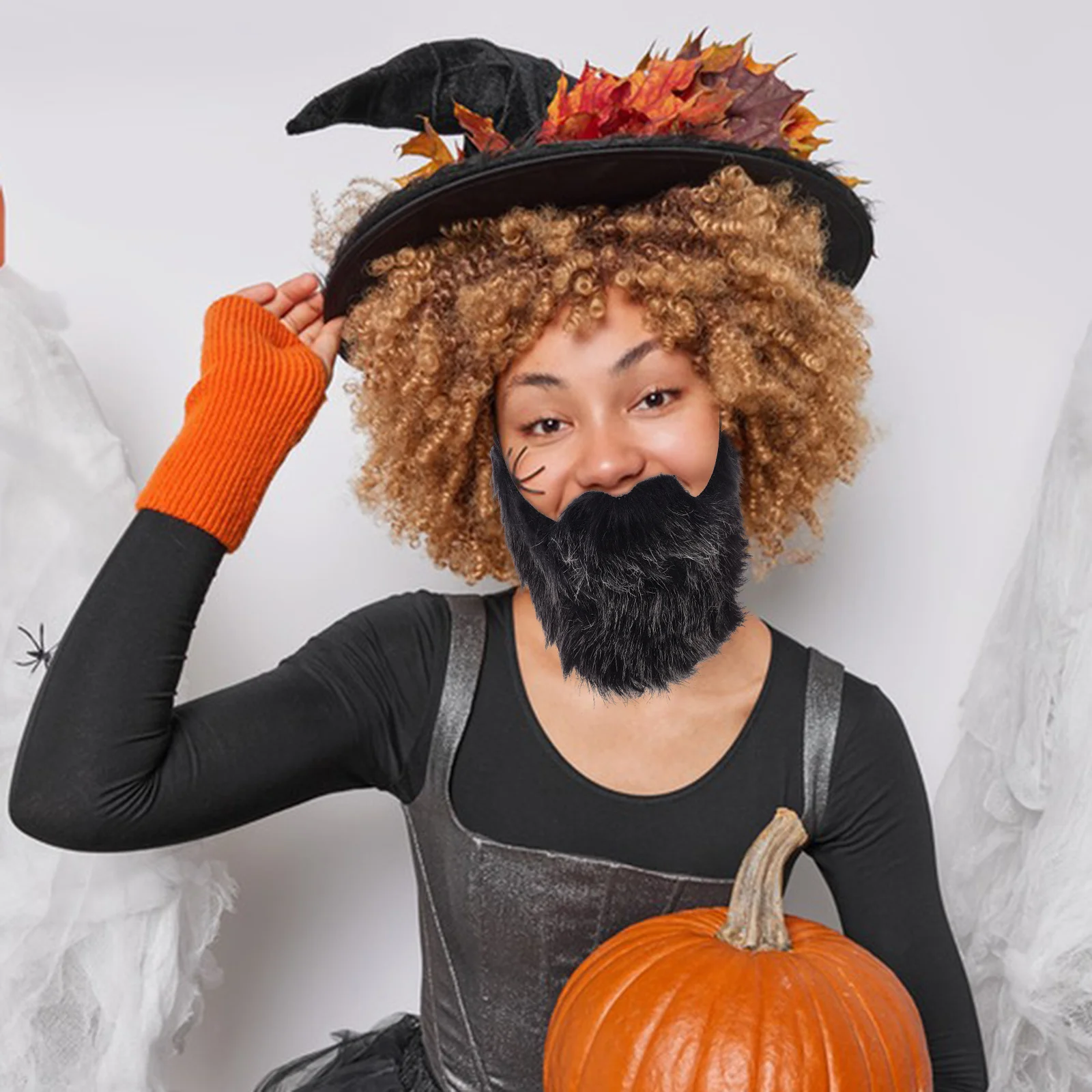 

1Set Realistic Fake Beard Halloween Costume Facial Hair Pirate Beard Cosplay Prop Party Supplies Costume Facial Hair