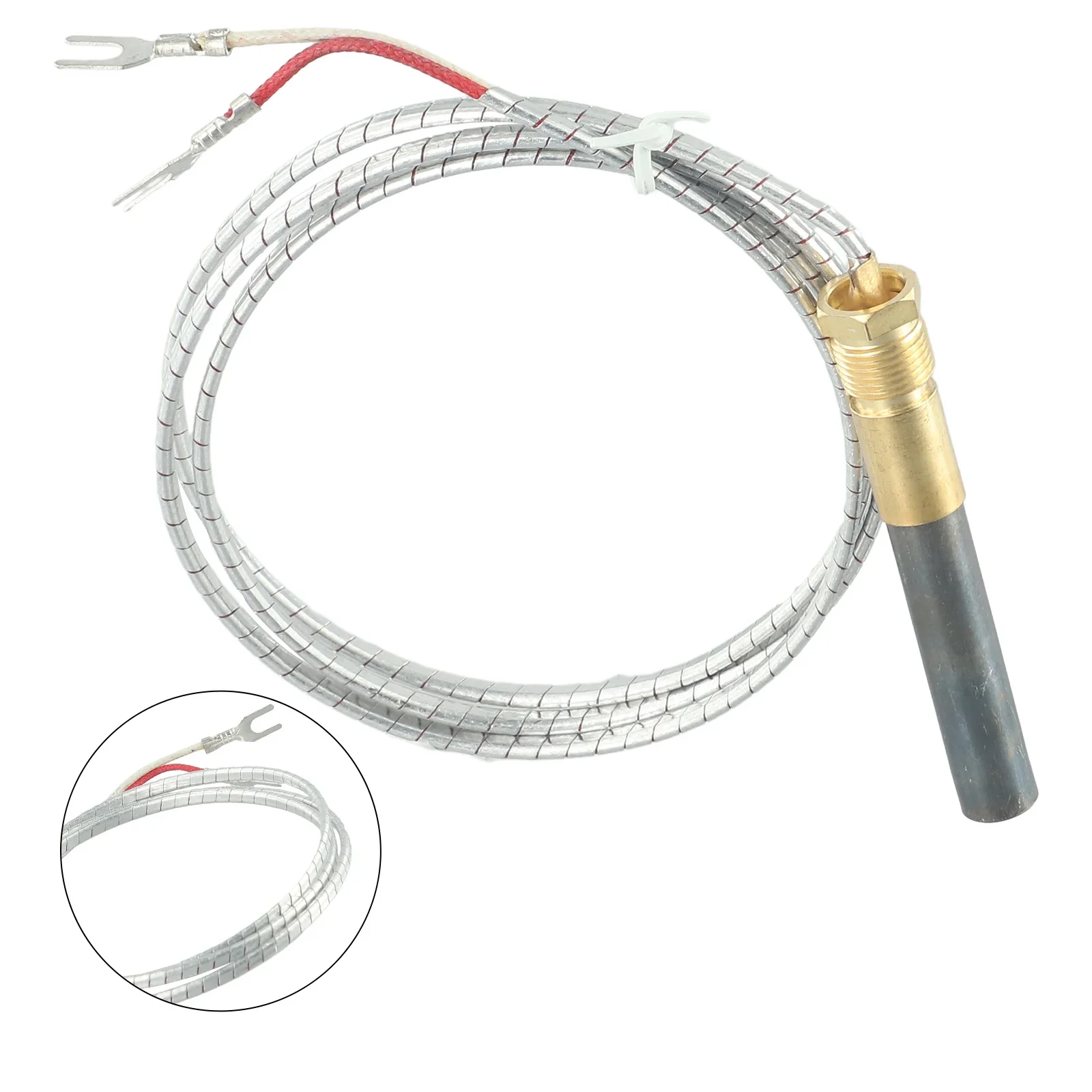 36in Metal Thermopile Replacement Gas Fireplace Heater Temperature Sensor Thermopile Pilot Generator Thermocouple