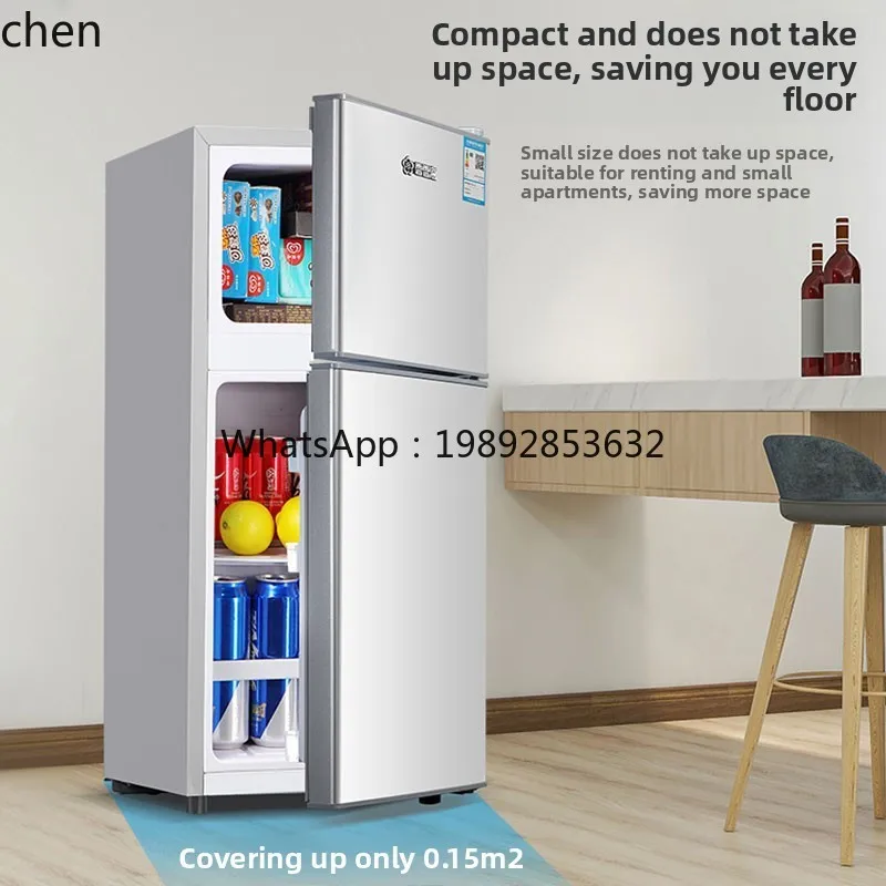 ZZ koelkast kleine huishoudelijke energiebesparende slaapzaal met dubbele deur mini eersteklas energie-efficiëntie