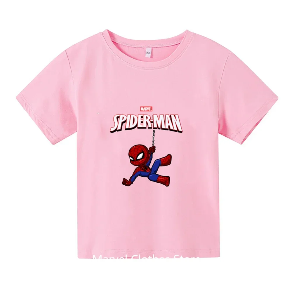 2 3 4 5 6 7 8 9 Year Boys Spiderman Tshirt Kids Clothes Boys T-shirt  Girls Clothes Boys Kids T-shirt Fashion Tops