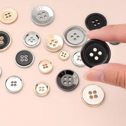 Exquisite Metal Suit Cuff Button Handmade Vintage Gold Thin Wide Round Button For Sewing Clothing Suit Coat Shirt Accessories