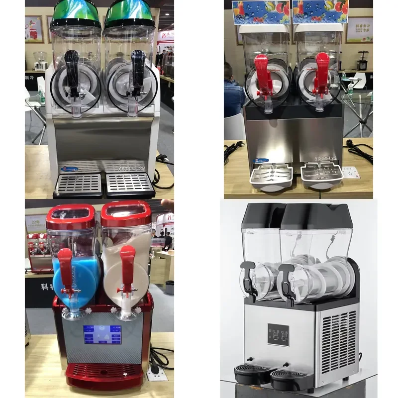 Commercial Slush Machine 110V Ice Crusher Frozen Drink Maker for Bar Restaurant Party