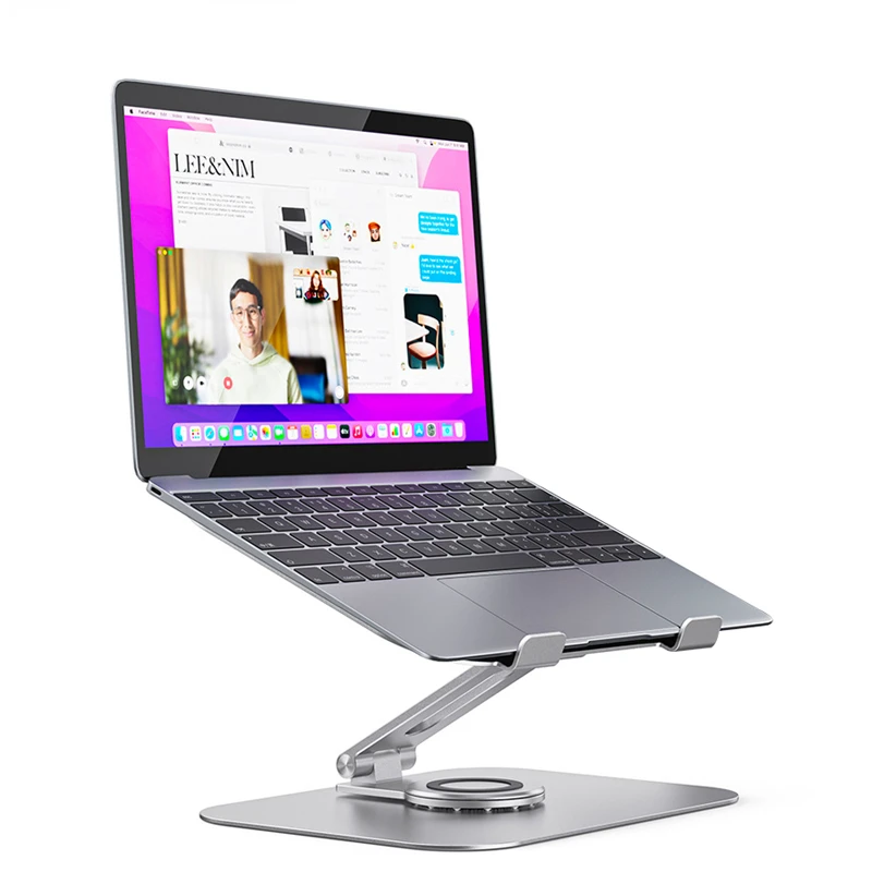 

Laptop Stand Desk Riser 360 Rotation Multi-Angle/Height Adjustable Aluminum Computer Stand For MacBook Air Dell HP Xiaomi Huawei