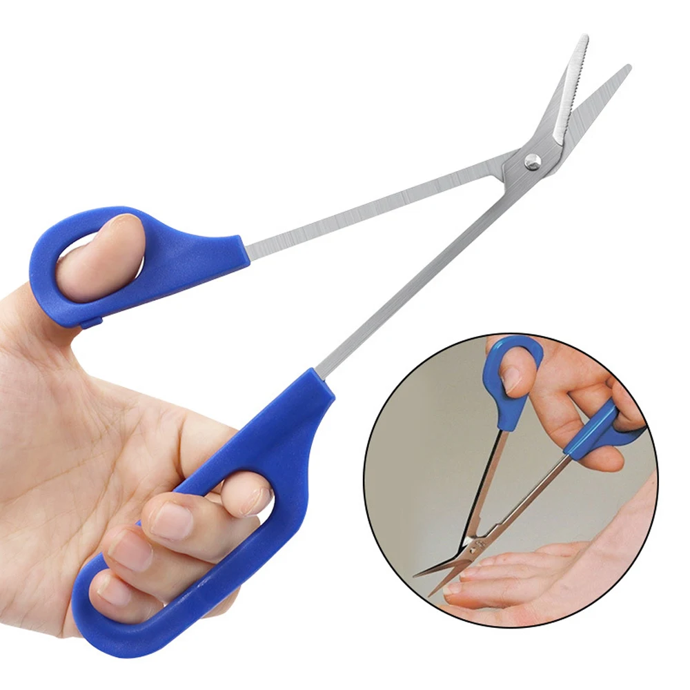 

Stainless Steel Nail Scissors Long Handle Nail Clippers Toenail Scissors Feet Dead Skin Removal Pedicure Manicure Tool