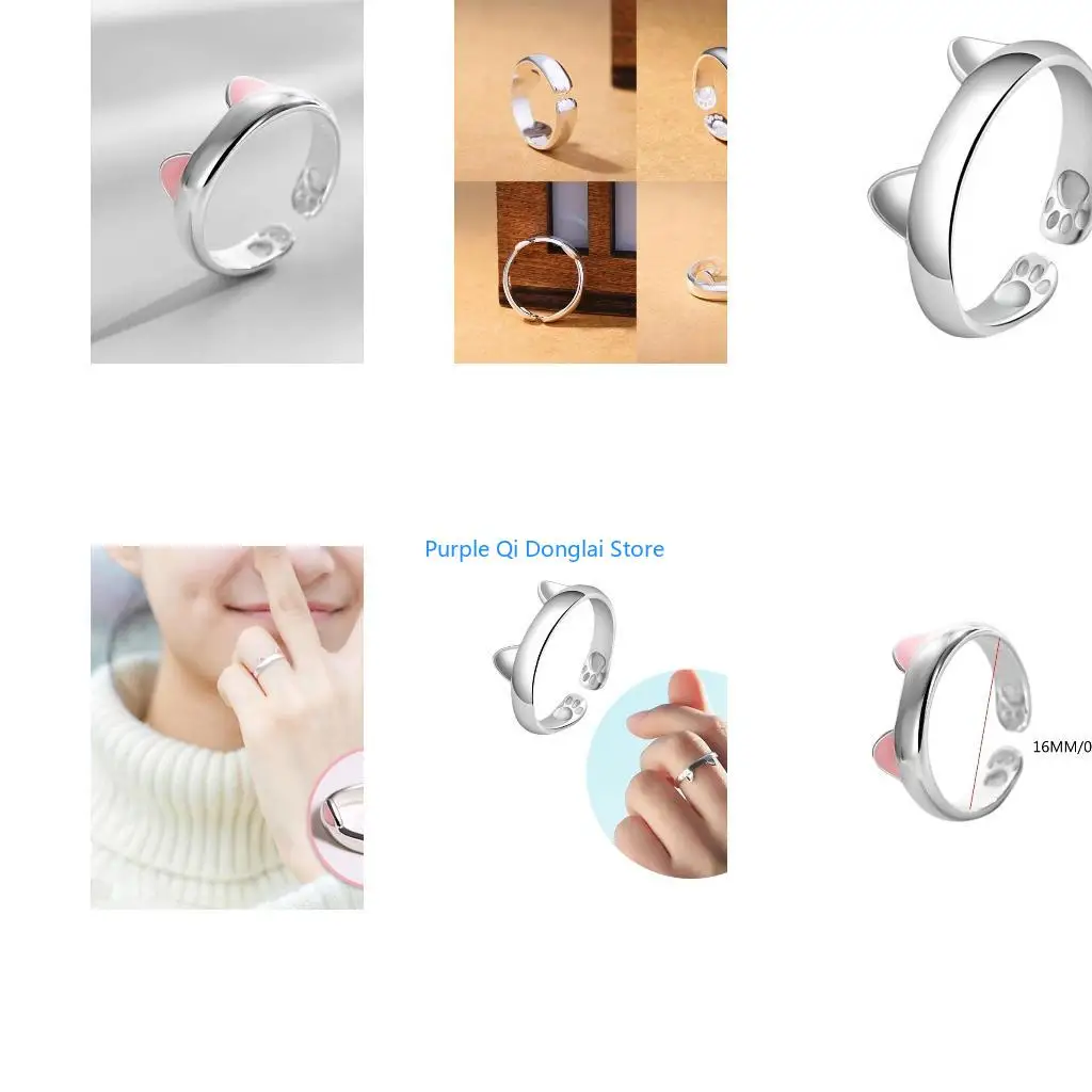 L21E Trendy Ears Claw Animal Finger Rings Charm Fashionable Adjustable Rings