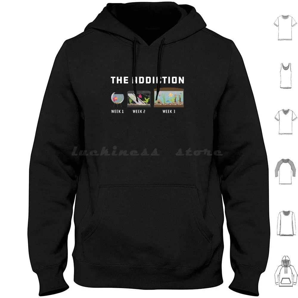 Aquarium Addict-The Addiction Hoodies Long Sleeve Aquarium Cleaning Pet Fish Fish Lover Fish Owner Aguarium Tank