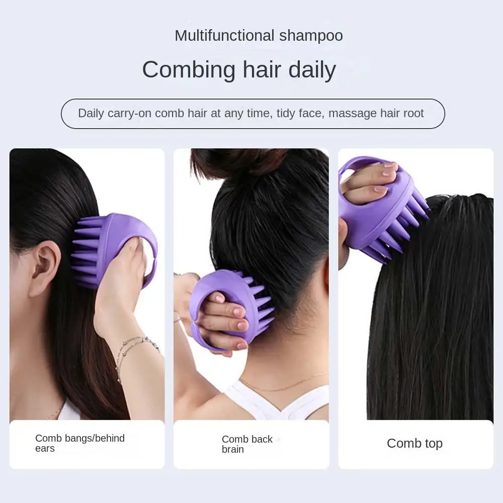 Round Exfoliator Bath Long Tooth Head Body Brush Wet And Dry Hair Washing Comb Shower Brush Shampoo Brush Scalp Massage Brush