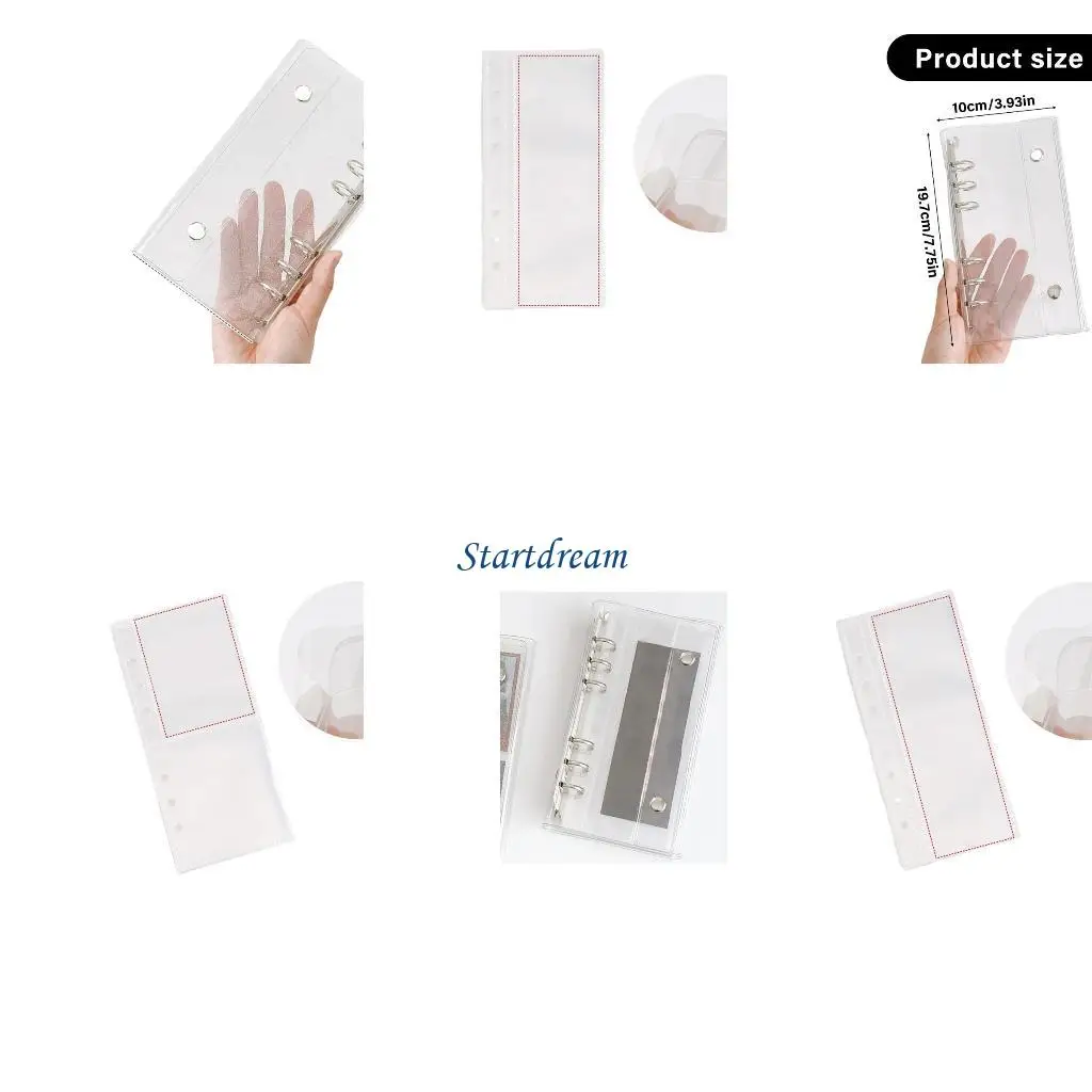 

Водостойкие 6 колец PVC Card Covers Covers 6 Card Card Album Covers или 10peeces 6 отверстие в перфорационном кармане K92C