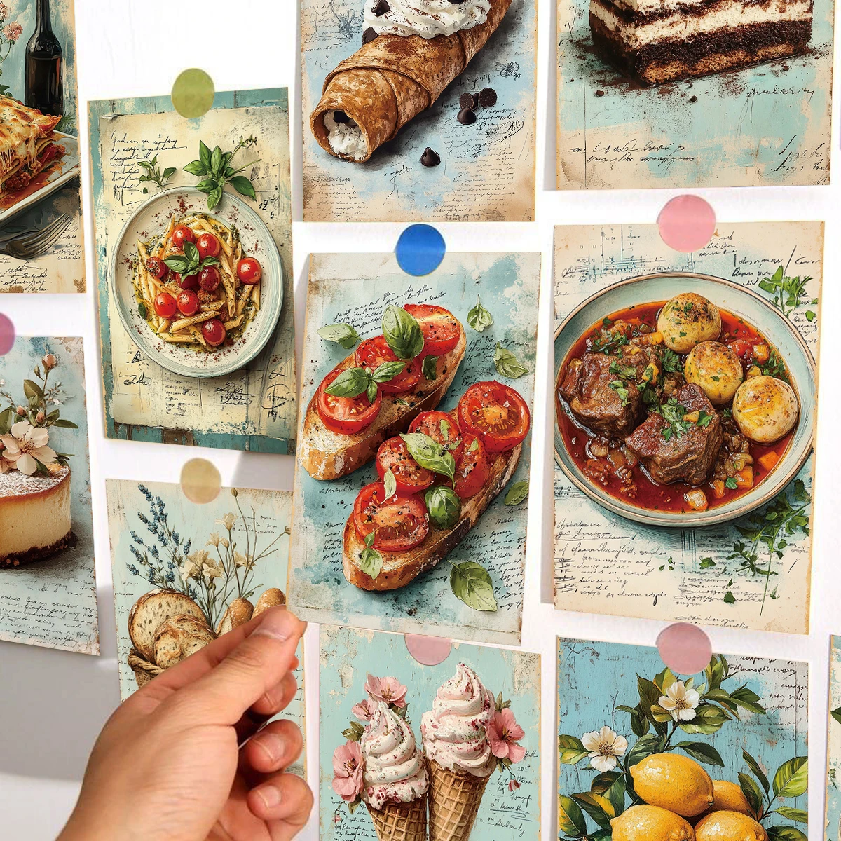20 adet Vintage Gıda Duvar San - Cocktail Recipe Book incelemesi ve fiyatı