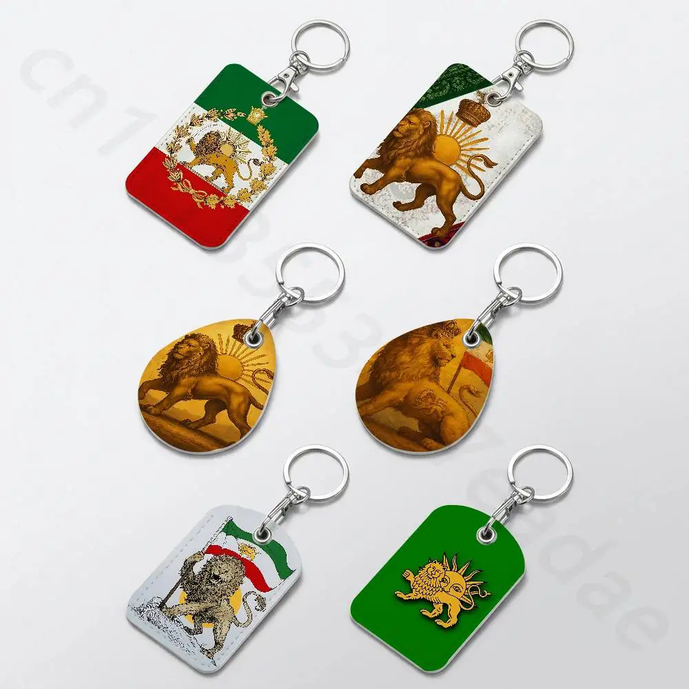 Imperial Coat of Arms of Iran Keychain Card Holder, Badge Credit Card Holder, Student ID Card Holder