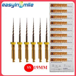 1/10Pk Endodoncia Endo Rotary Files Dental NITI X-Pro Gold Taper Tips Root Canal Engine Open Files SX S1 S2 F1 F2 F3 Easyinsmile