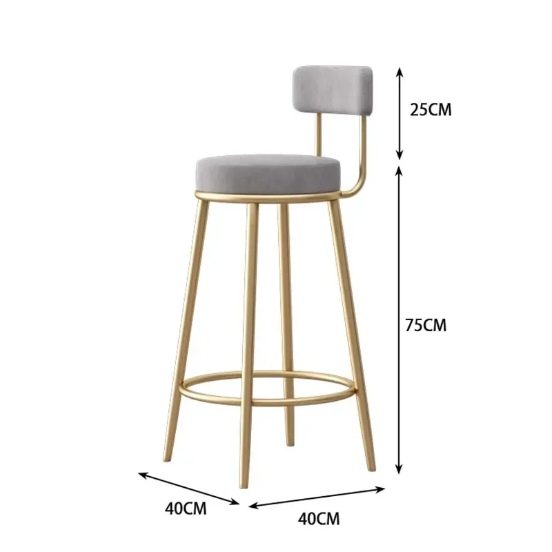 Sgabelli da Bar moderni nordici sedia da ufficio di lusso per la casa Design da cucina in metallo alto Cadeiras De Jantar mobili per interni