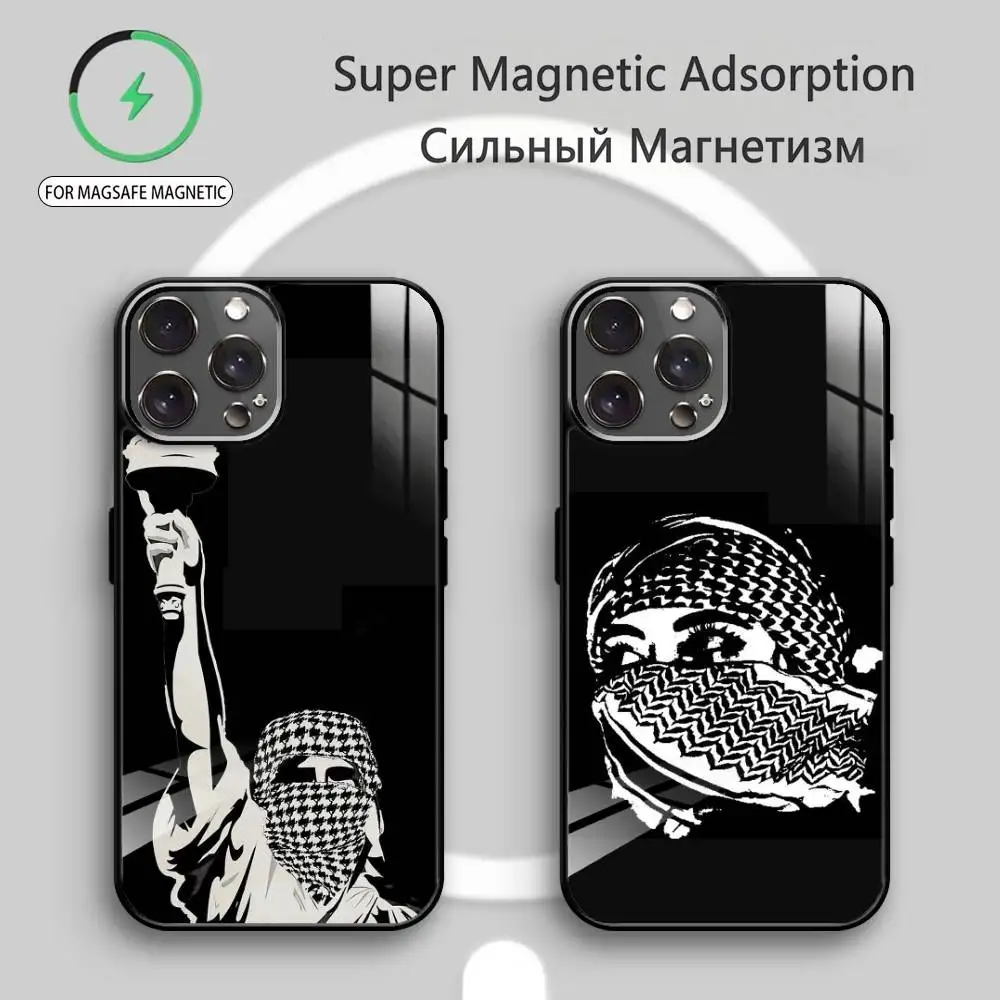 H-Hattah K-Keffiyeh Fashion    Phone Case For iPhone17,16,15,14,13,12,11 Plus,Pro Max Magnetic For Magsafe Wireless Charging
