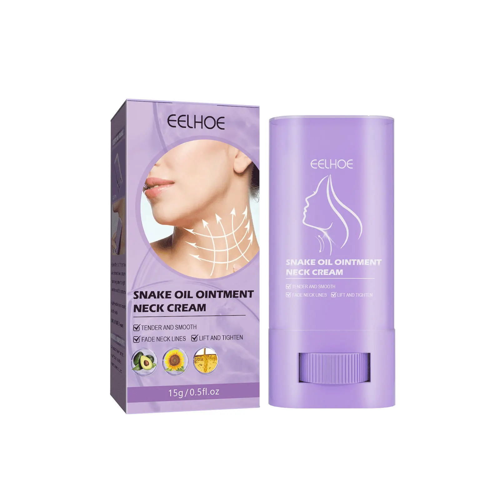 EELHOE Neck Firming Cream Tightening Brightening Neck Skin Anti Wrinkle Repair Fine Lines Smooth Neckline Facial Whitening Cream