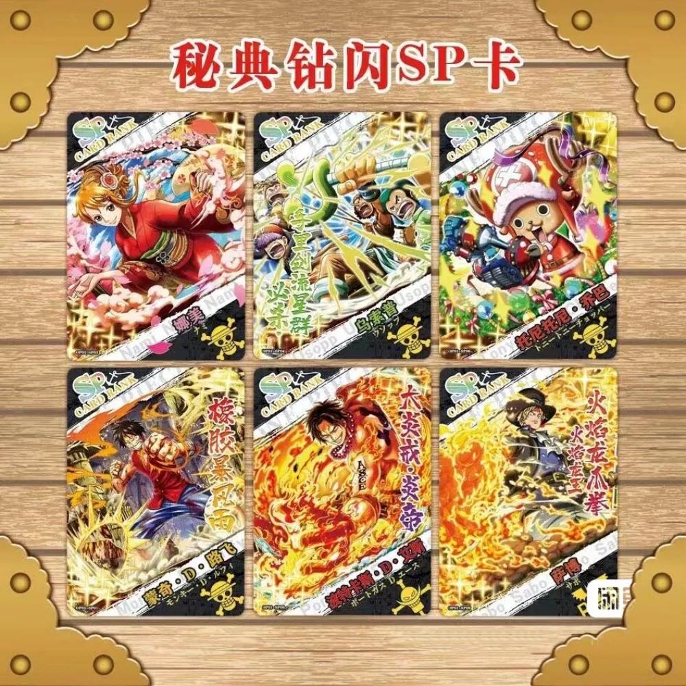 Wholesales One Piece Collection Cards Famous Anime Protagonist Group Collector\'s Edition Secret Diamond Flash Card Kids Gifts