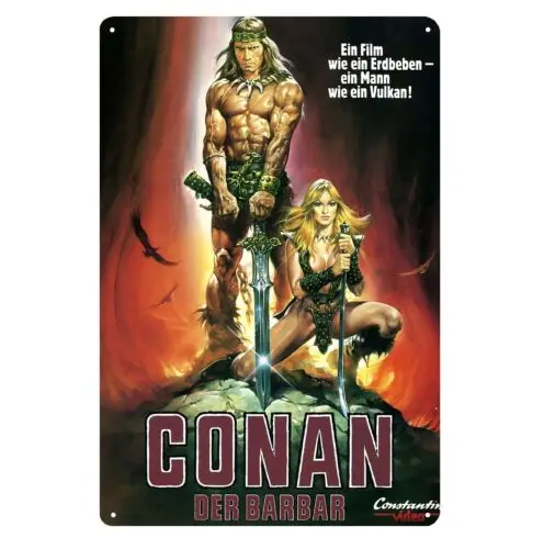 Conan The Barbarian Arnold Schwarzenegger Movie Metal Poster Tin Sign 20x30cm