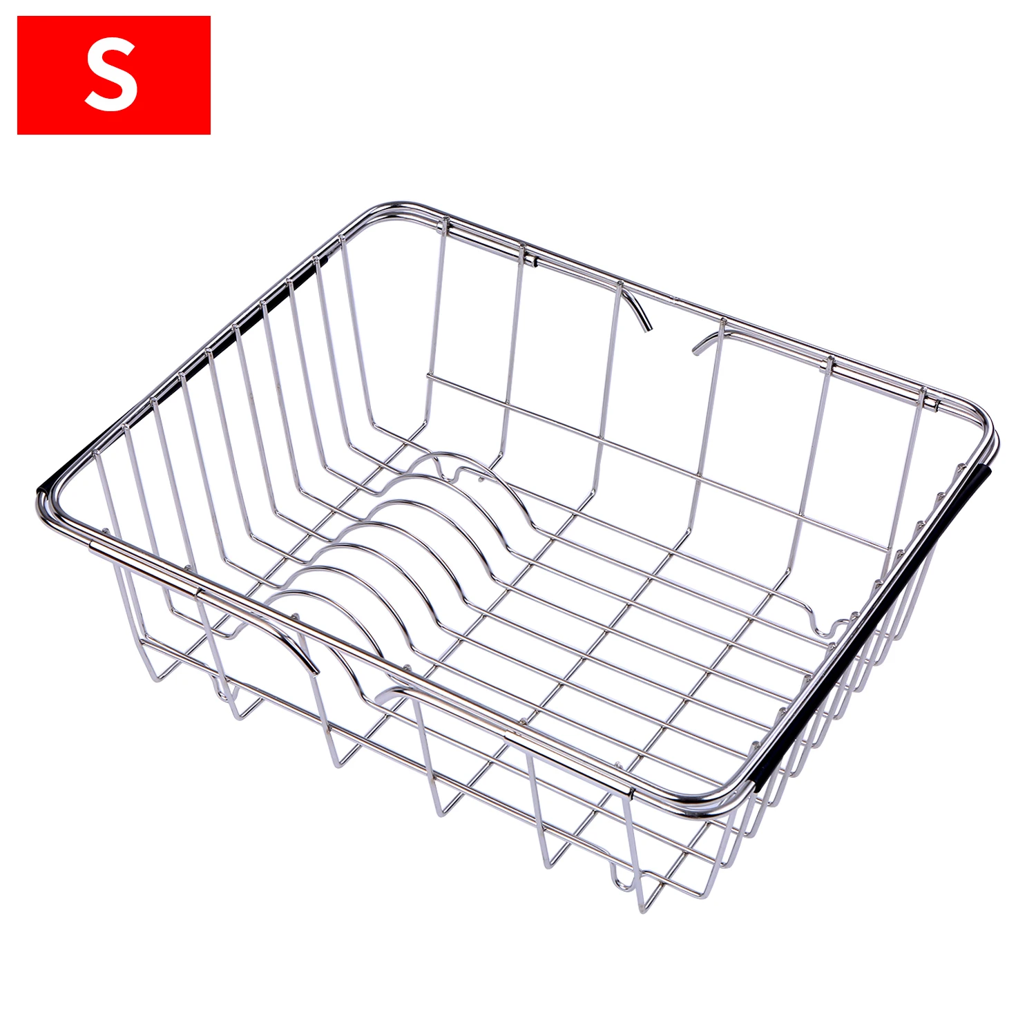 Dish Sink Rack Over Sink Drying Bowl Holder Stainless Steel Vegetables Washing Basket Kitchen Shelf Cutlery Drainer