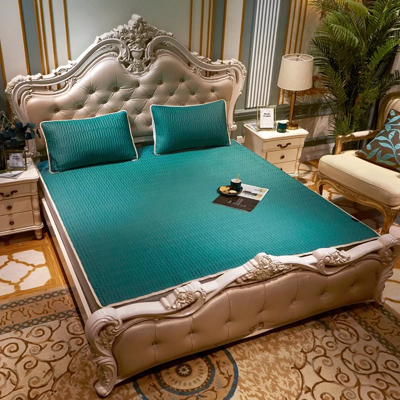 

Solid Children's latex mat three-piece summer air conditioner mat household ice silk soft mat latex mat