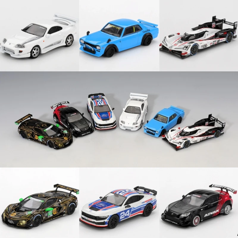 [예약판매] MINI GT 1:64 수프라 베일사이드 컴뱃 V-I LB-Works 하코스카 아큐라 ARX-06 GTP # 93 Z06 GT3.R 머스탱 다이캐스트 모델카