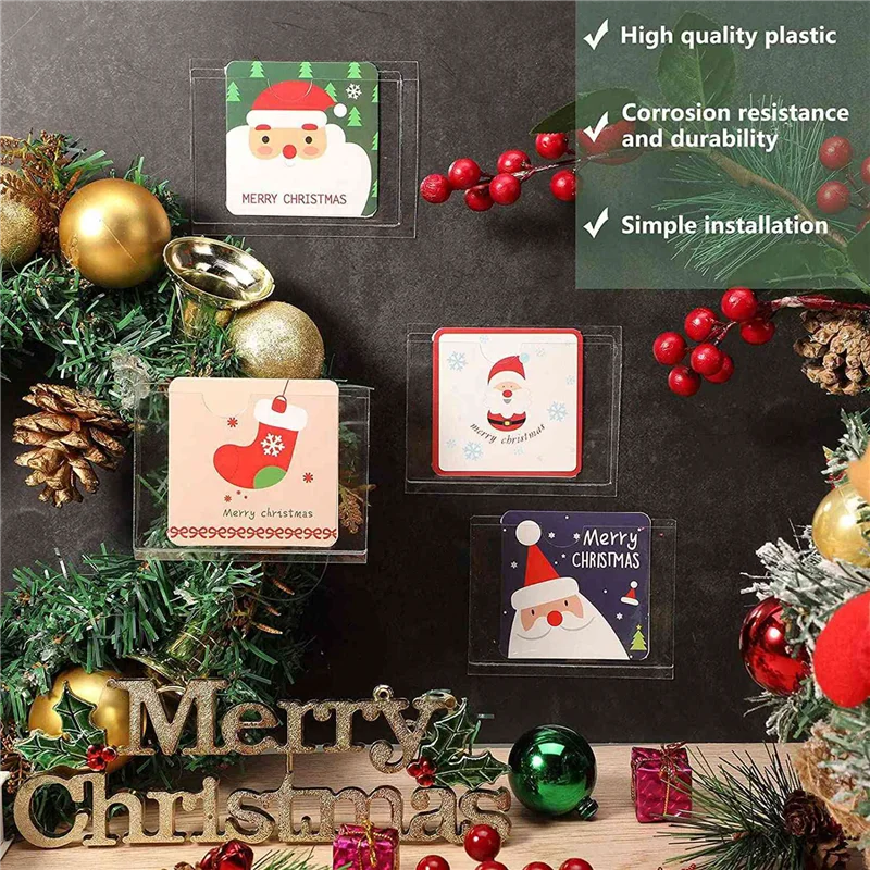 144Pcs Self-Adhesive Label Card Holder Index Pockets Holder 6X8.5Cm Clear Plastic Card Holder Adhesive Label Holder