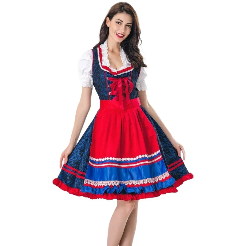 ชุดคอสเพลย์สาวเสิร์ฟ/แม่บ้าน สำหรับการแสดงบนเวที ทำจากผ้าโพลีเอสเตอร์