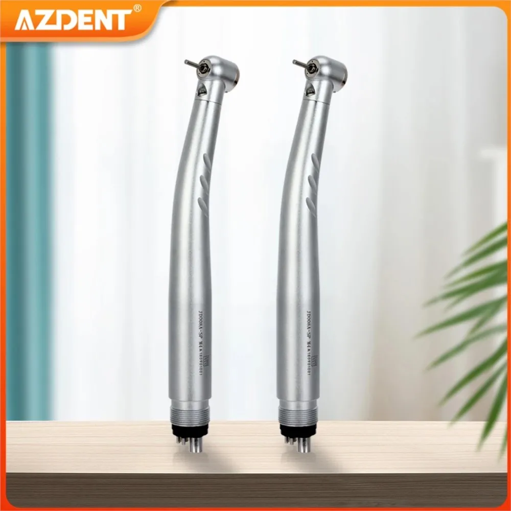 

Dental High Speed Handpiece LED E-generator Integrated AZDENT Standard Head Push Button 3 Water Spray 2/4 Holes Dentistry Tool