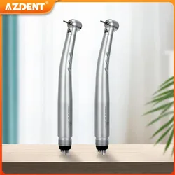 Dental High Speed Handpiece LED E-generator Integrated AZDENT Standard Head Push Button 3 Water Spray 2/4 Holes Dentistry Tool