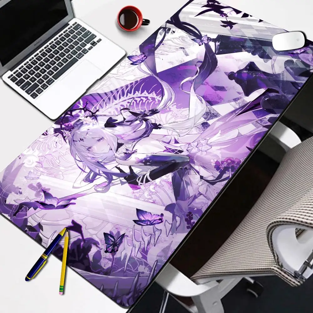 

Kawaii Castorice Mouse Pad Gamer Mousepad Laptop Honkai Star Rail HD Desk Mouse Mat PC Anime Girl Purple Butterfly Keyboard Pad