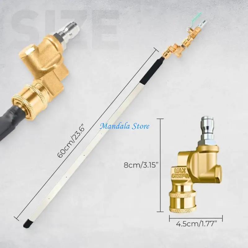 عصا الرادياتير U2JC، 4 منافذ، 5 أوضاع هواء قابلة للتعديل لإزالة الأوساخ العنيدة