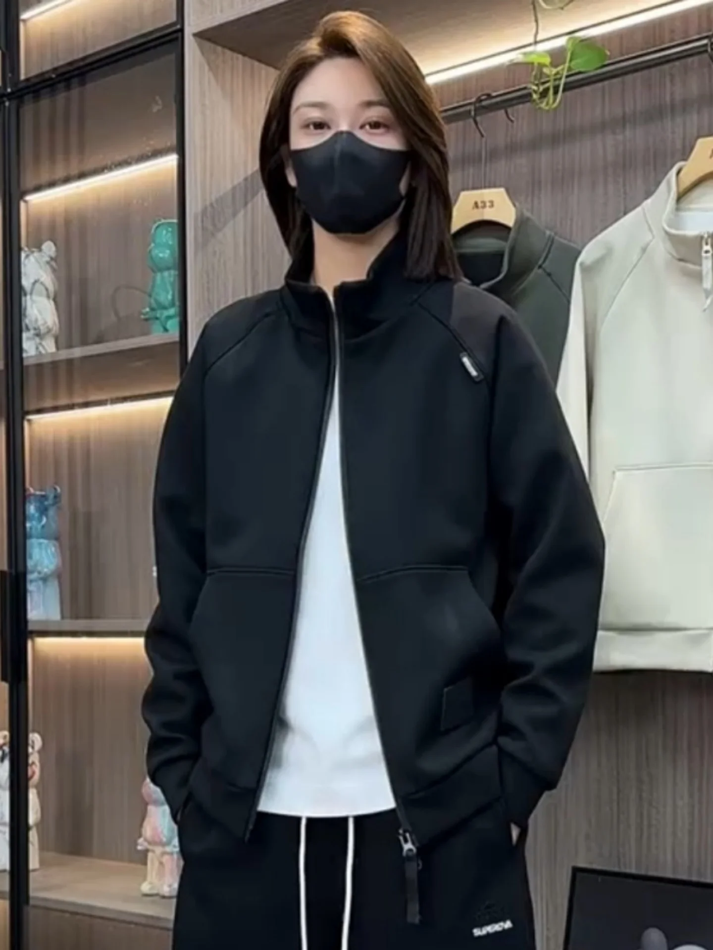 

Весенне-осенняя мужская американская модная брендовая элитная куртка с воротником-стойкой, повседневная модная спортивная толстовка для мужчин