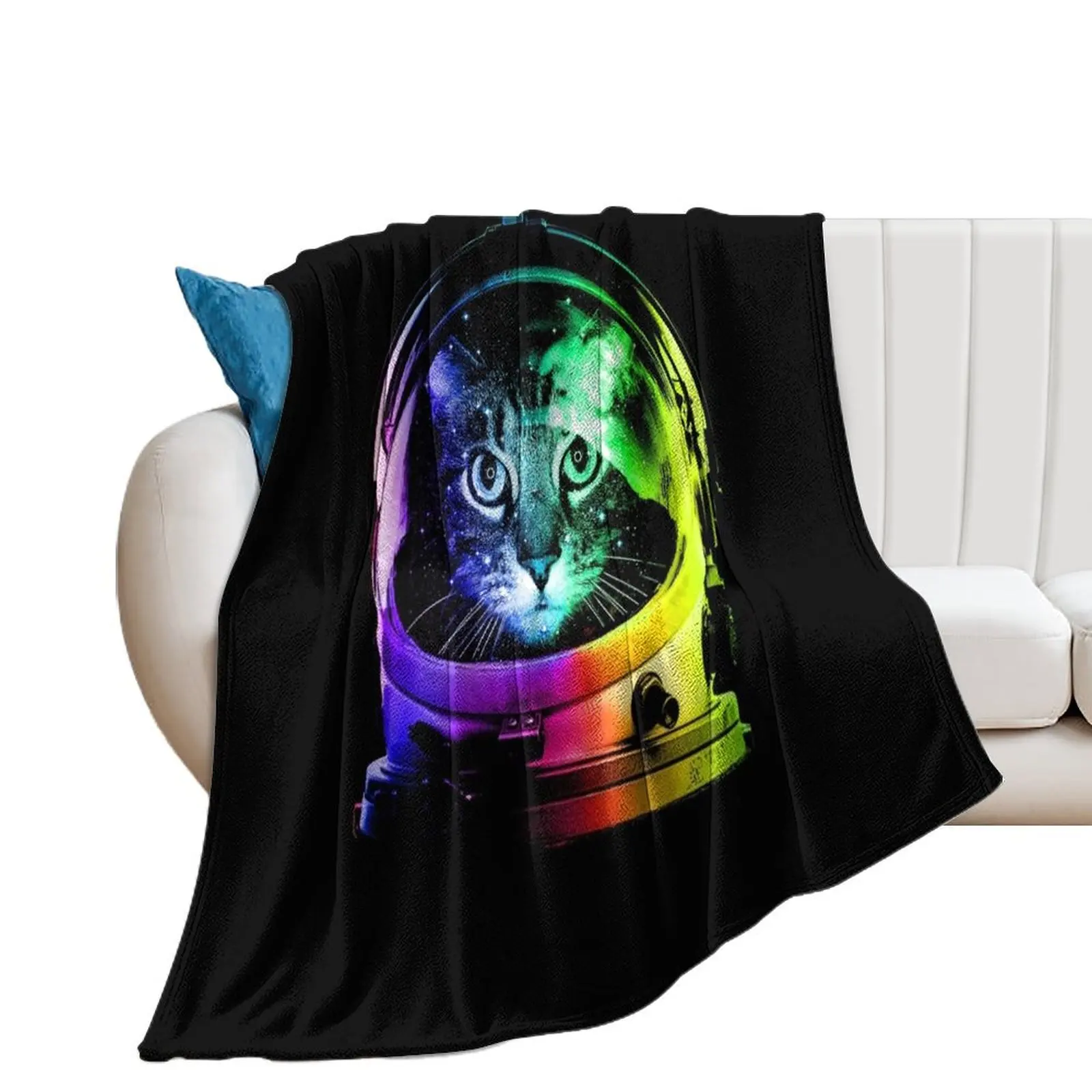 

Astronaut Cat Throw Blanket Thermal warm for winter Blankets