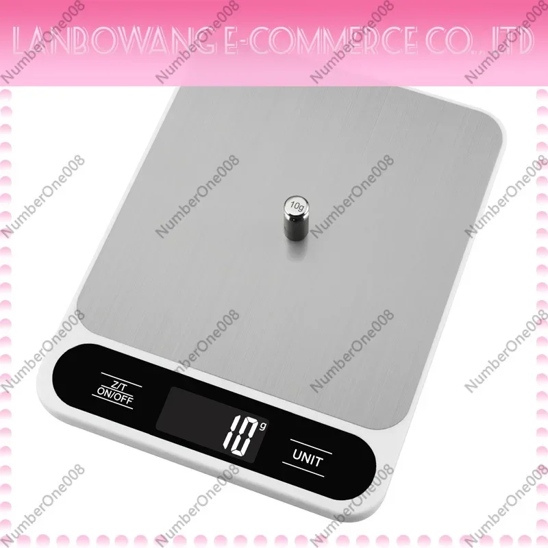 Digital Food Scale 5kg/1g, Household Kitchen Scale for Cooking Baking, Accurate Gram Scale Portable Stainless Steel Platform