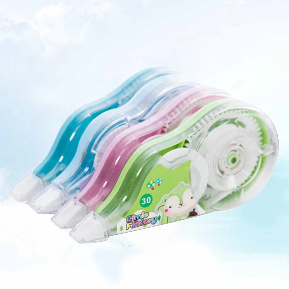 

4 .4X3.5Cm Premium Correction Tape Instant Wipe Out Eraser Smooth Rewritable Double Sided Adhesive Stick For School