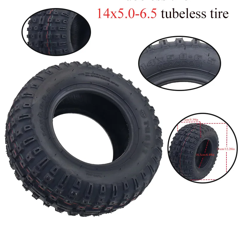 

14 Inch For Electric Scooter Tire Tubeless 14X5.0-6.5 130/70-6.5 Off-road Tyre Good Quality Replacement Parts