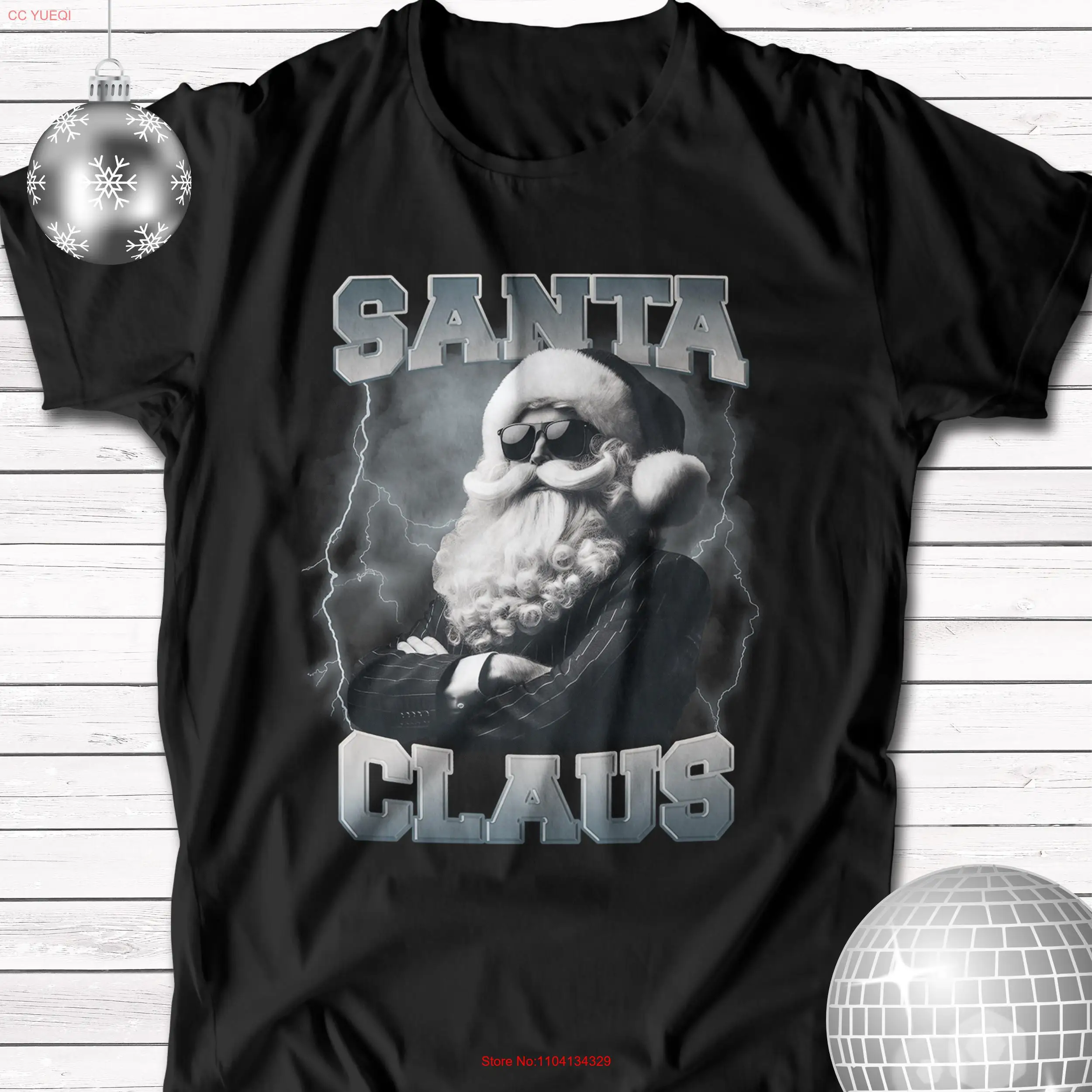 T-shirt de Noël du Père Noël à manches longues ou courtes, rétro des années 90, rap bootleg, distance Murcia