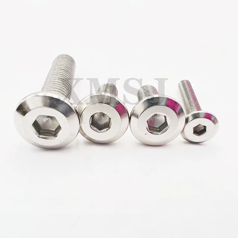 1/50pcs M3 M4 M5 M6 M8 304 Stainless Steel Large Flat Hex Hexagon Socket Head Allen Furniture Rivet Screw Connector Joint Bolt