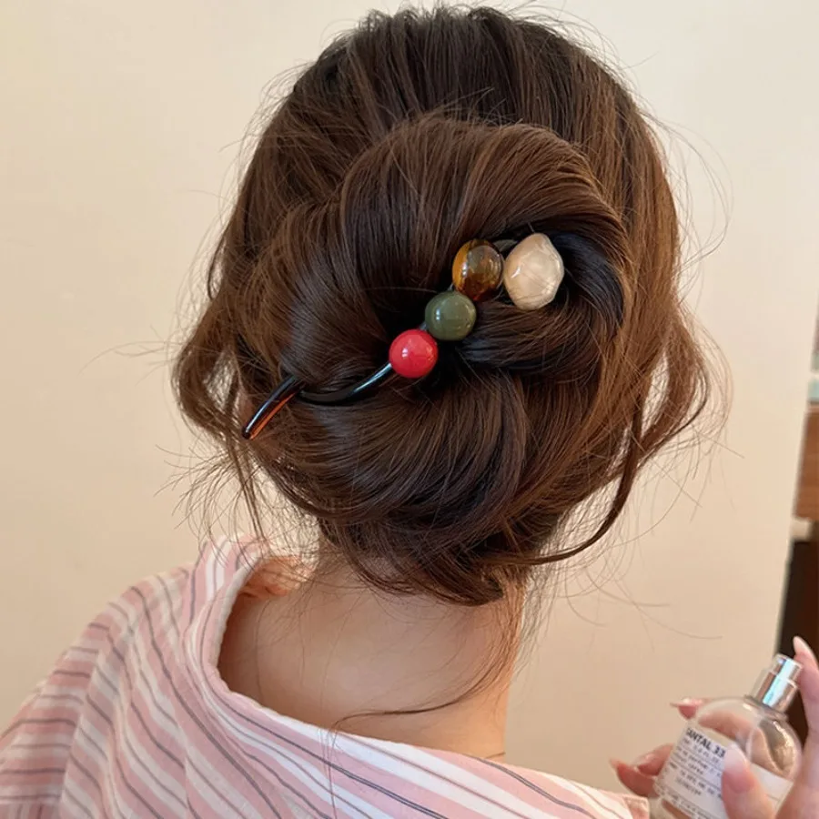 Temperament one word hair clip, back head twist clip 2025 new style light luxury high-end hair clip, duckbill clip, headwear cl - Detail 1
