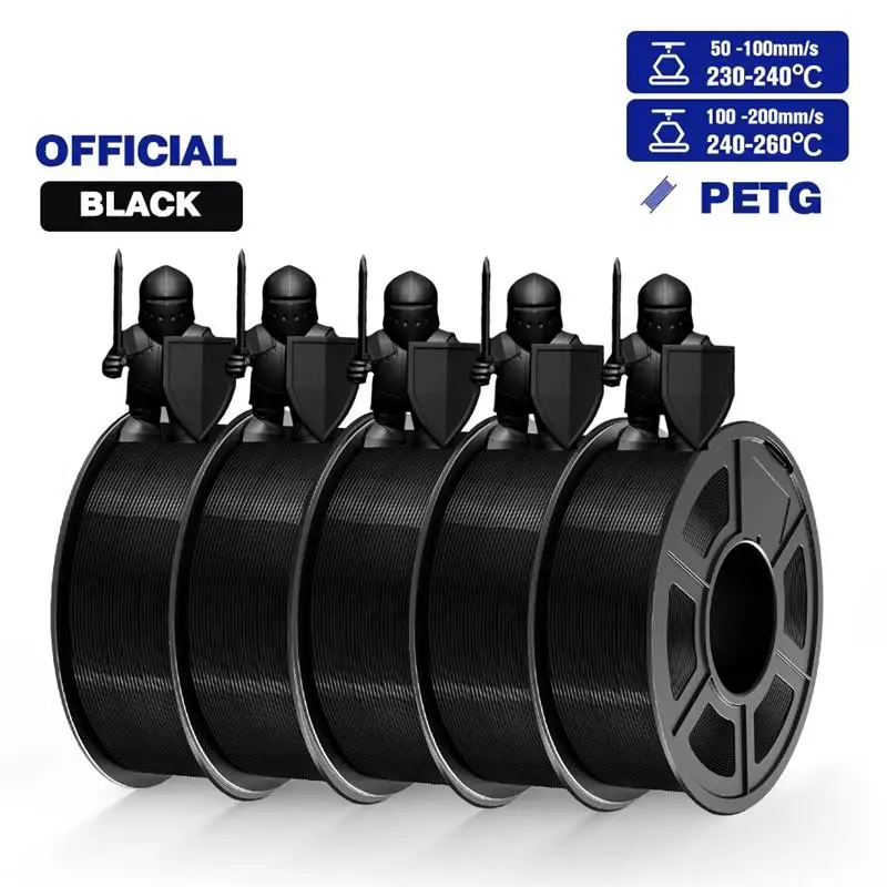 Top PETG Filamanet 1.75MM 5Rolls/set 3D Printer Filament PETG Neatly Wound 3D Printing Material For FDM 3D Printer