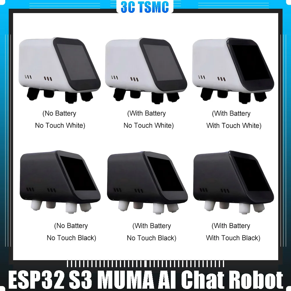 

ESP32 S3 MUMA AI Chat Robot LCD Display Xiao Zhi AI Chatbot WIFI&BT5 Type-C Port Wifi Weather Clock Robot for Home Office Use
