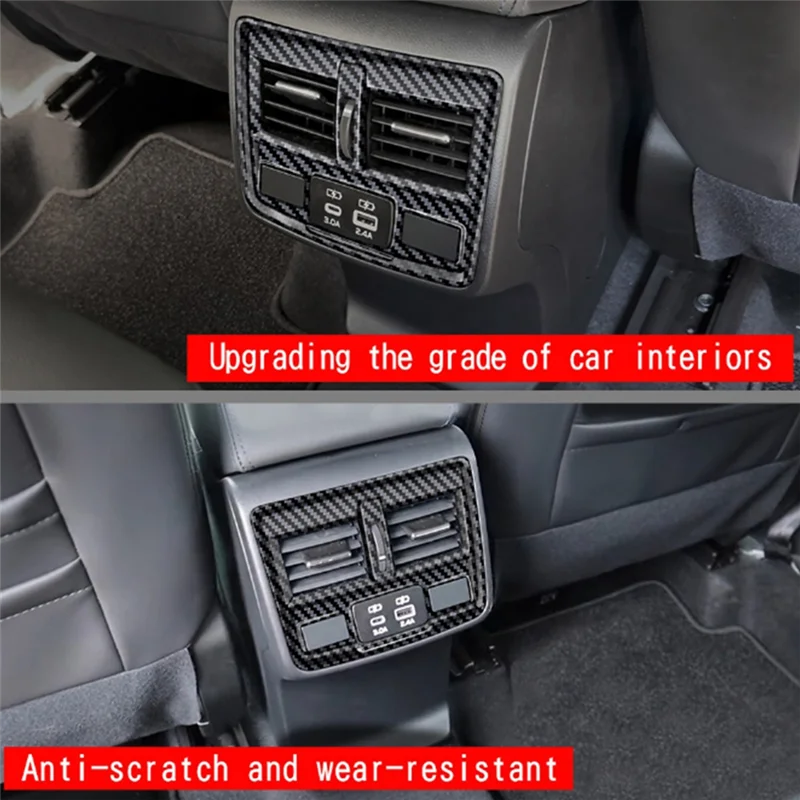 

B07A-автомобильный задний кондиционер, рамка на выходе, наклейка на выходе воздуха для Subaru Forester 2025, углеродное волокно